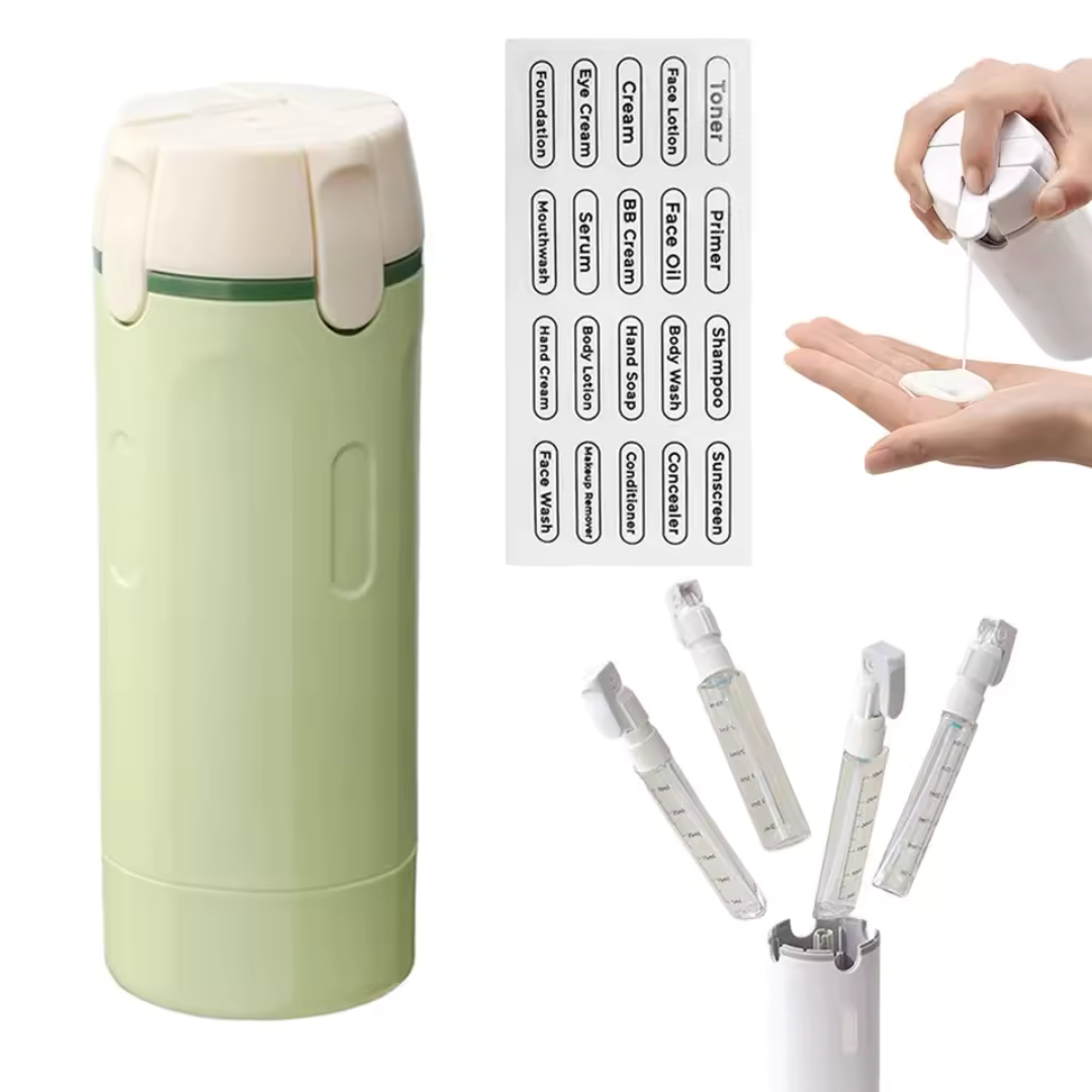 Skincare Dispenser 4 in 1 with mini Compartiments